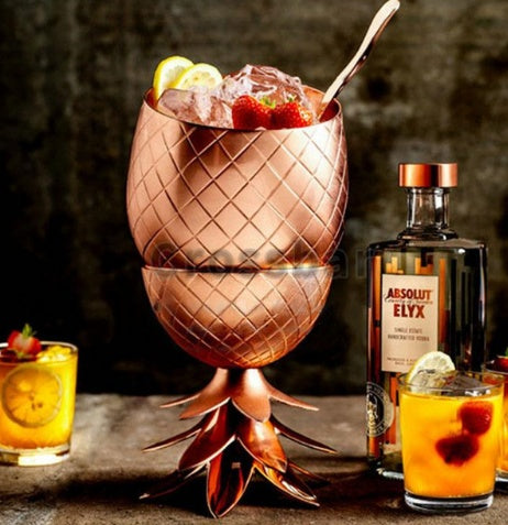 Pineapple Stainless Steel Cocktail Glass