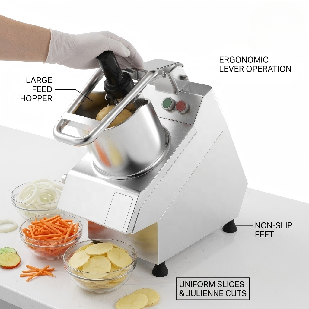 Commercial Vegetable Cutting Machine — Slicer, Shredder & Dicer