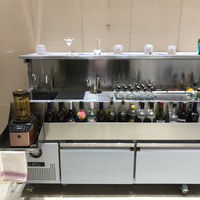 Stainless Steel Mobile Bar Station — Refrigerated Cocktail Cart image preview