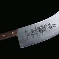 Premium Japanese Chef's Knife with Mustang Engraving image preview
