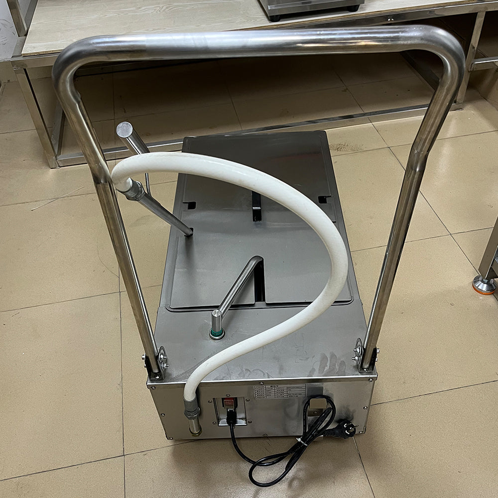Commercial Deep-Fryer Oil Filtration Cart — Stainless Steel