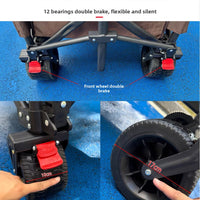 Folding Vending Cart with Adjustable Tabletop &amp; Umbrella Canopy image preview