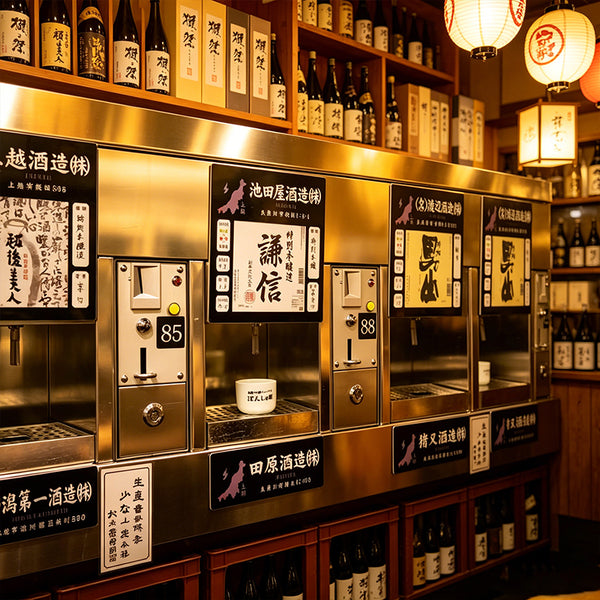 Smart Self-Serve Sake Dispenser — Stainless Steel, Compressor-Cooled