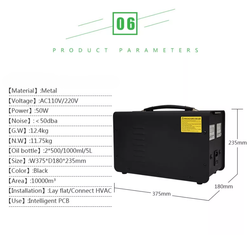 Commercial Fragrance Machine — HVAC Scent Diffuser, 1000ml, App Control