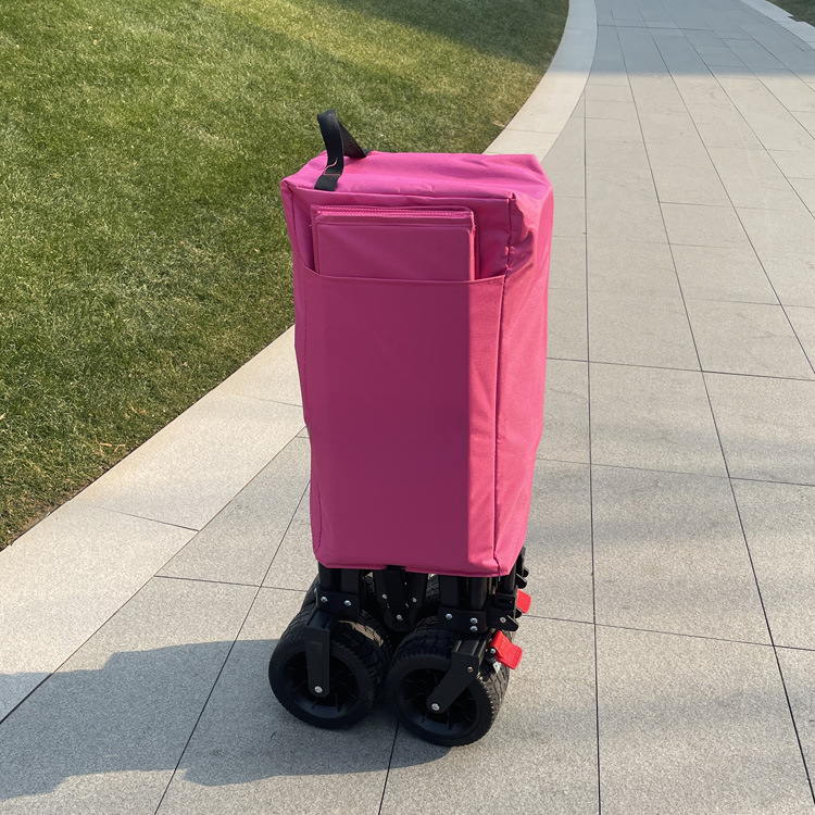 Folding Vending Cart with Adjustable Tabletop & Umbrella Canopy