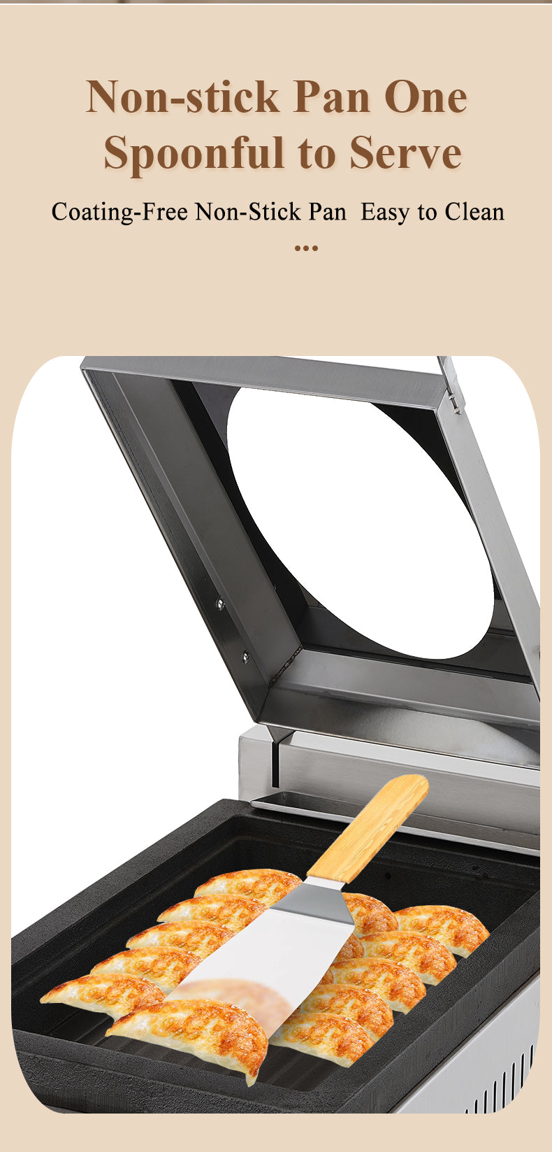 Commercial Electric Dumpling Fryer — Automatic Gyoza & Potsticker Cooker