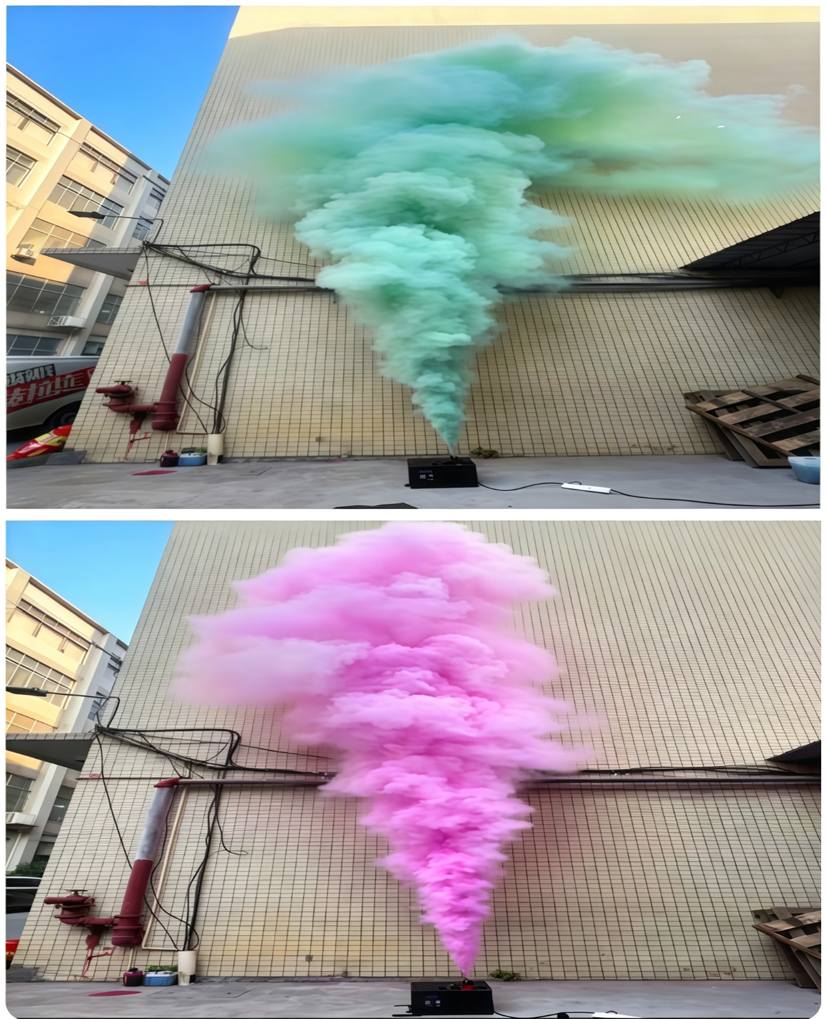 3000W DMX512 Color Fog Jet Machine — Remote Control