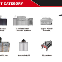 Modular Outdoor Kitchen — Stainless Steel with Weatherproof Shed image preview