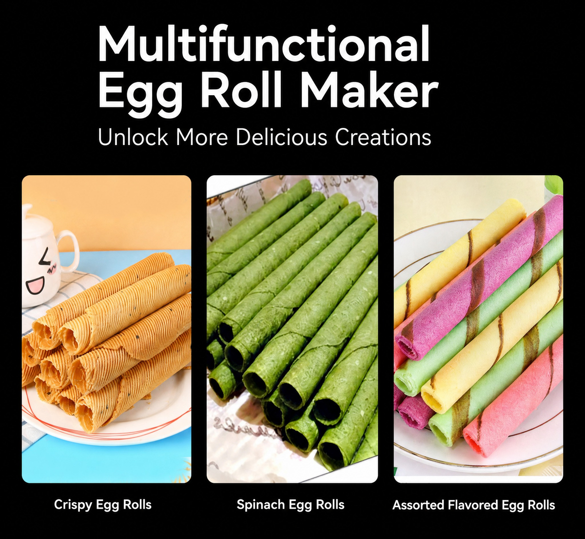 Commercial Automatic Egg Roll Maker — 6-Roll Gas