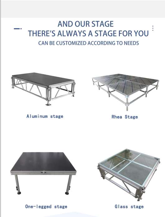 Portable Aluminum Stage Platform — Modular Concert & Event Staging, load capacity 750kg/sqm