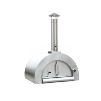 Freestanding Outdoor Wood-Fired Pizza Oven — Stainless Steel, 31" image preview