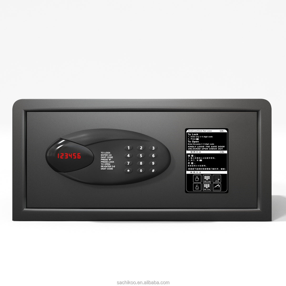 Fireproof Wall Safe with Electronic Lock — Hotel & Office