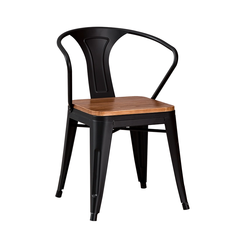 Industrial Metal-Frame Bar & Restaurant Dining Set — Table and Chairs