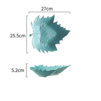 Maple Leaf &amp; Eucalyptus Ceramic Plate Collection image preview