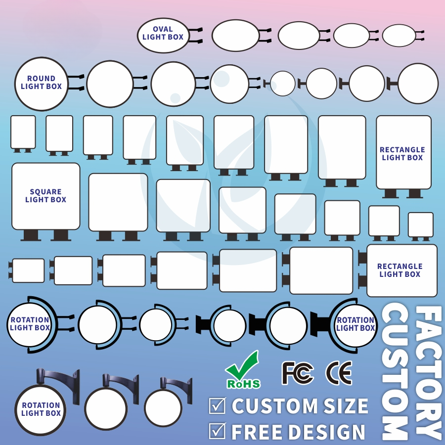 Custom Round LED Light Box Sign — Outdoor & Storefront