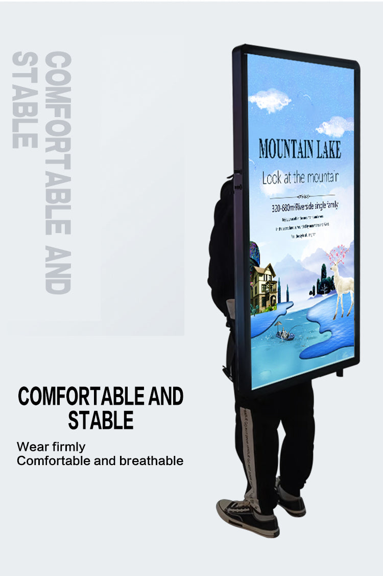 Portable Backpack LED Billboard — Double-Sided Light Box