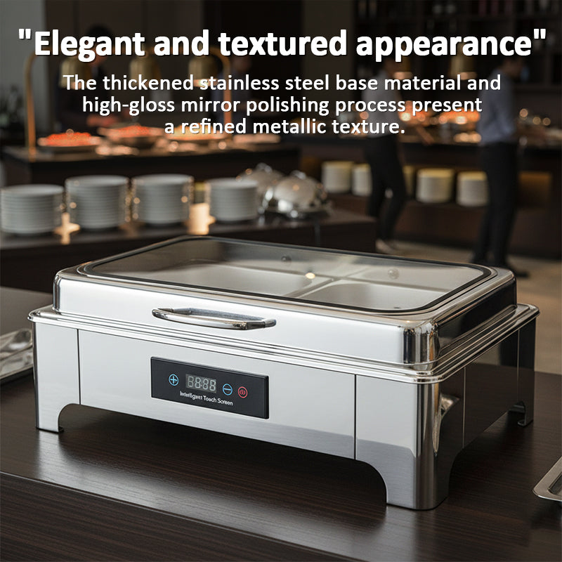 Electric Stainless Steel Chafing Dish — Buffet Food Warmer Set