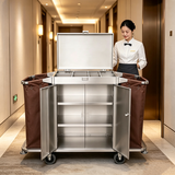 Housekeeping Linen Cart — Foldable Stainless Steel