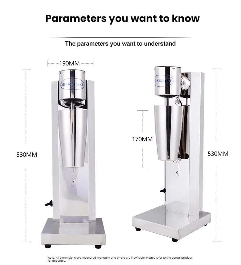 Commercial Milkshake & Milk Tea Machine — Stainless Steel