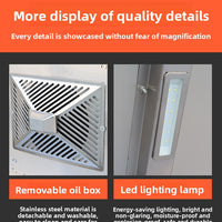 Commercial Stainless Steel Range Hood with Electrostatic Fume Purification image preview