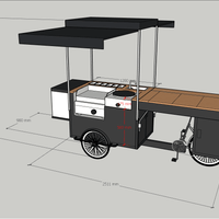 Electric Cargo Tricycle Coffee Bike — Mobile Food Cart image preview