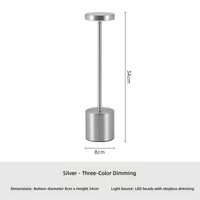 Cordless LED Table Lamp — Rechargeable Metal Dimmable image preview