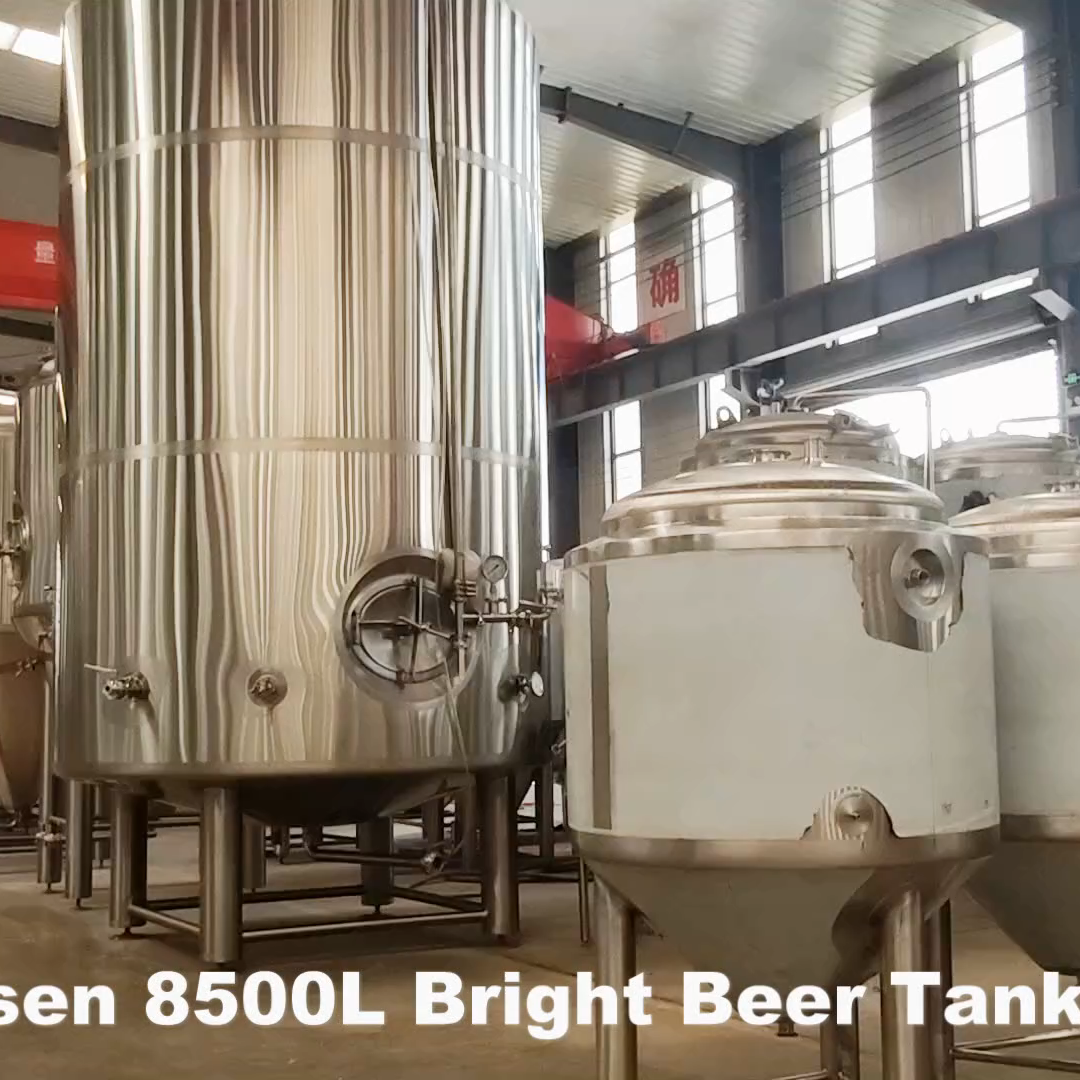 Bright Beer Tank — Jacketed 304 Stainless Storage Vessel
