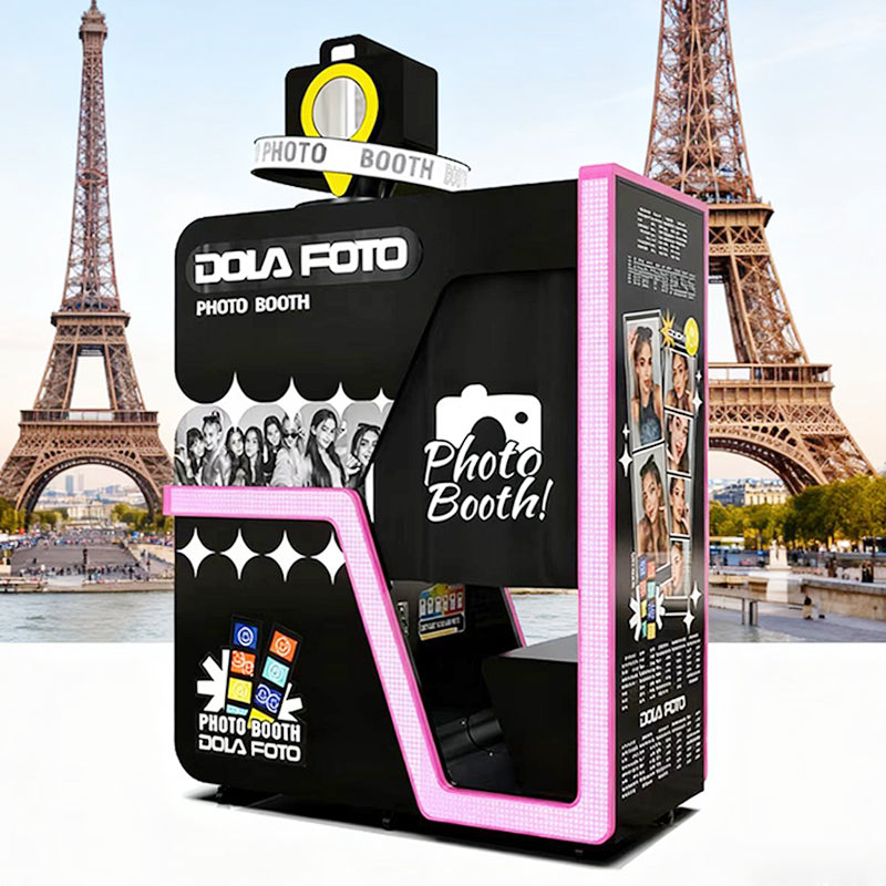 All-in-One Selfie Photo Booth Kiosk — Coin-Operated Instant Print