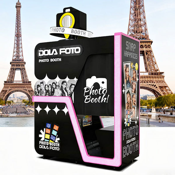 All-in-One Selfie Photo Booth Kiosk — Coin-Operated Instant Print
