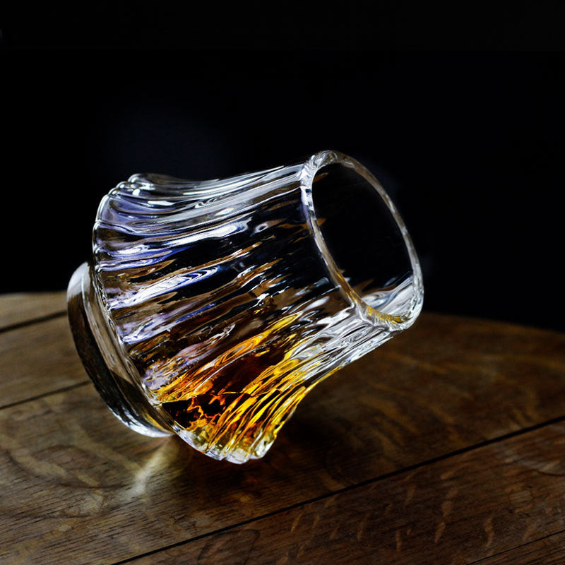Mount Fuji Whisky Glass — Japanese Crystal Glassware, diameter 55mm