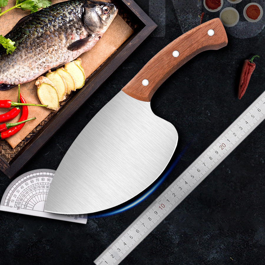 Round Seafood Knife with Wooden Handle
