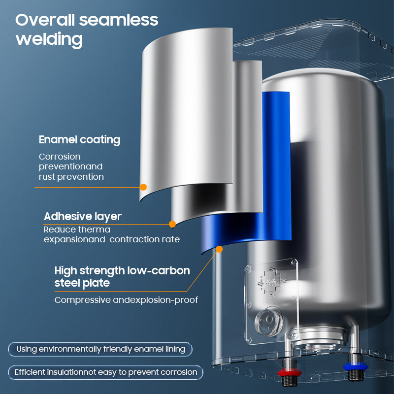 Electric Storage Water Heater — Enamel Tank, 10–100 L