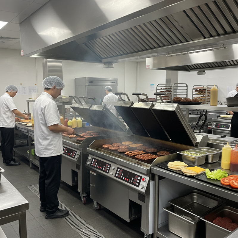 Commercial Electric Double-Sided Clamshell Burger Griddle
