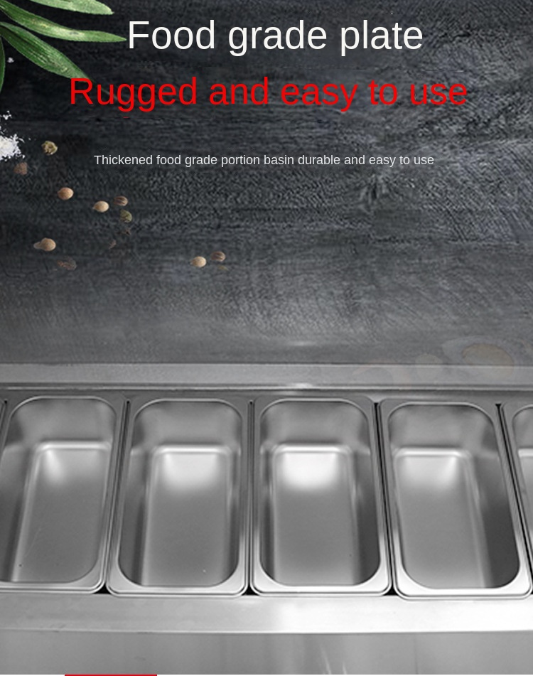 Refrigerated Countertop Salad & Prep Rail