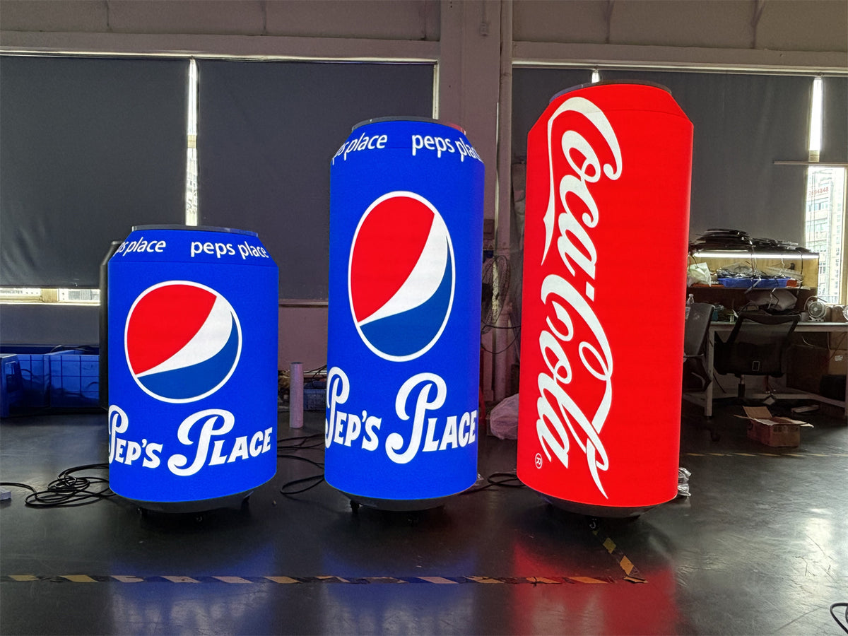 Can-Shaped Cylinder LED Video Display — Custom Digital Signage