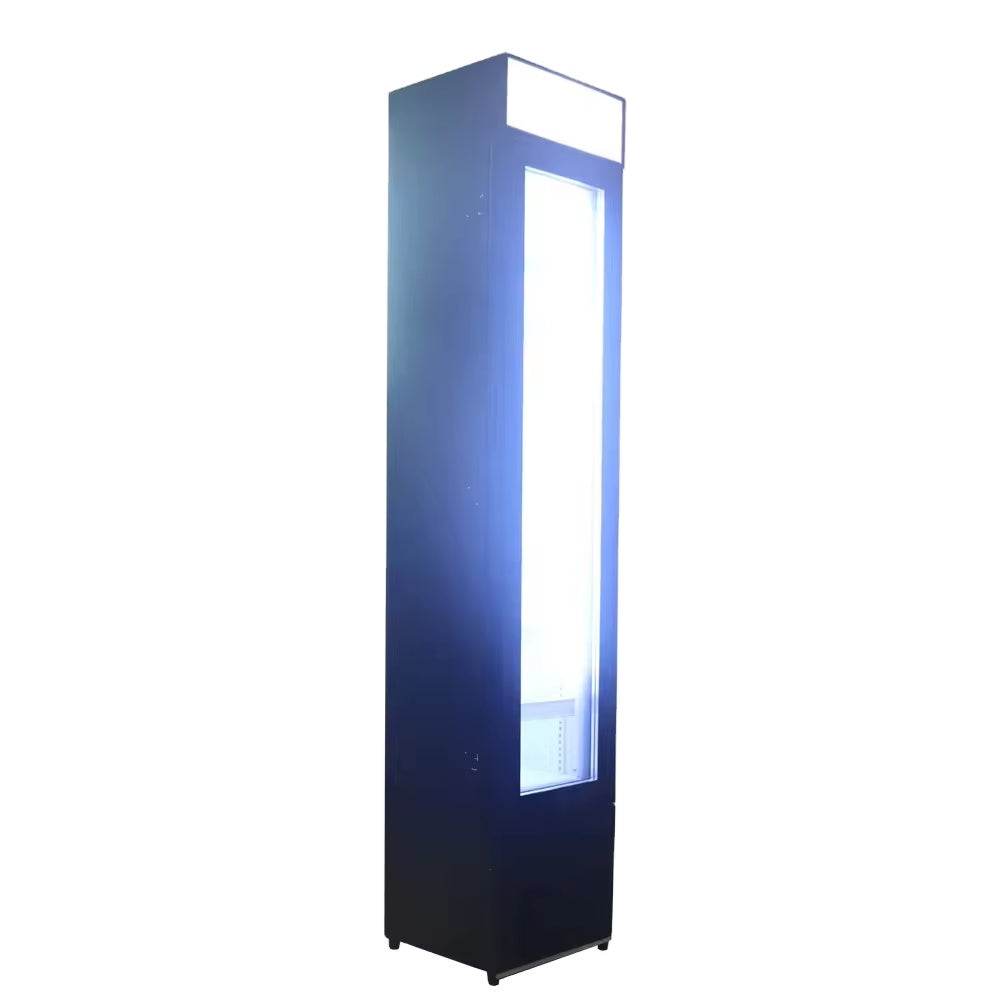 Commercial Glass-Door Display Freezer — Slim Upright, 105 L