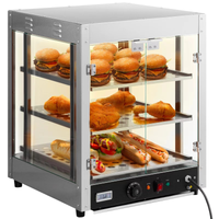 Commercial 3-Tier Heated Display Case — Countertop Pastry &amp; Food Warmer image preview