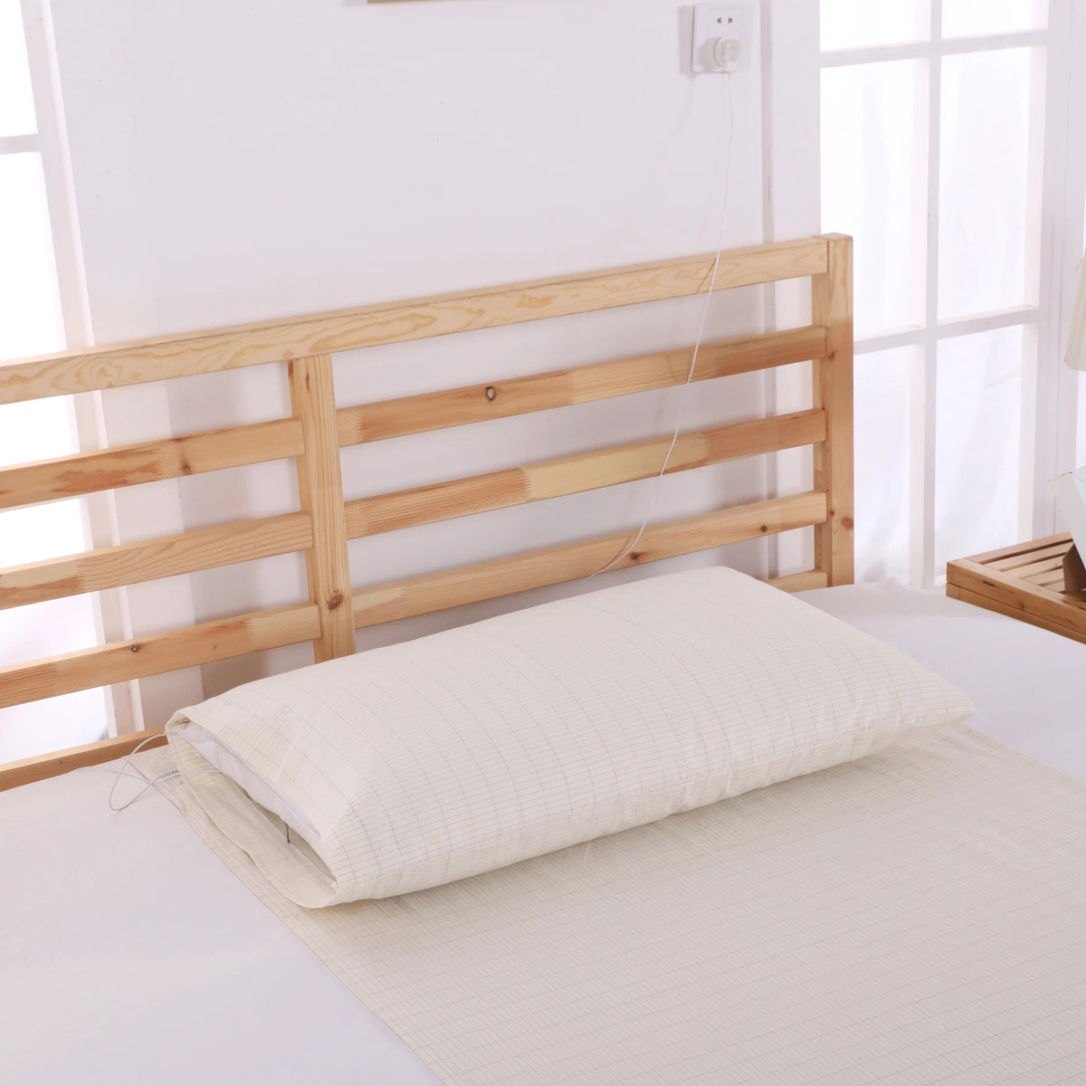 Organic Cotton Grounding Fitted Sheet — Silver-Fiber Earthing