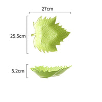 Maple Leaf &amp; Eucalyptus Ceramic Plate Collection image preview