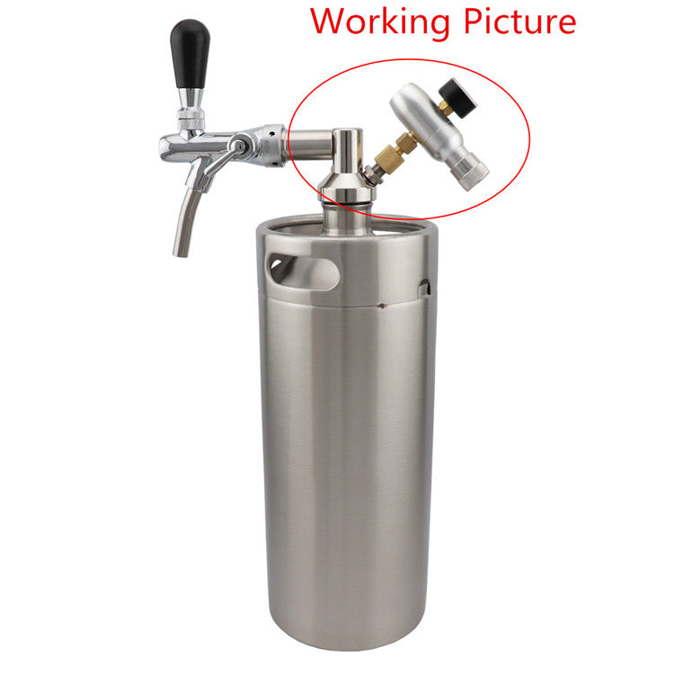 Mini Keg Beer Growler Tap with CO2 Dispenser