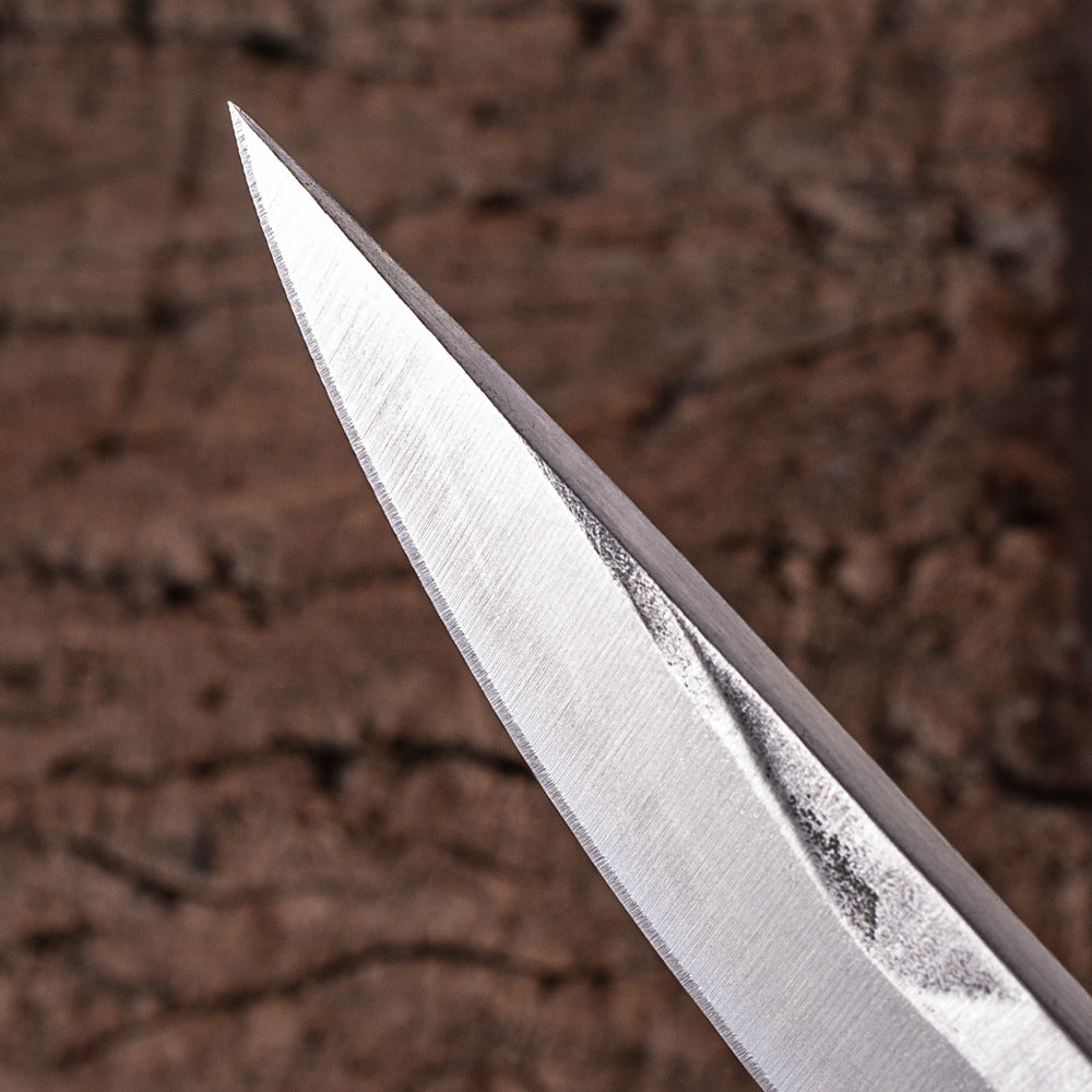 Stainless Steel Boning Knife with Chicken Wing Wood Handle