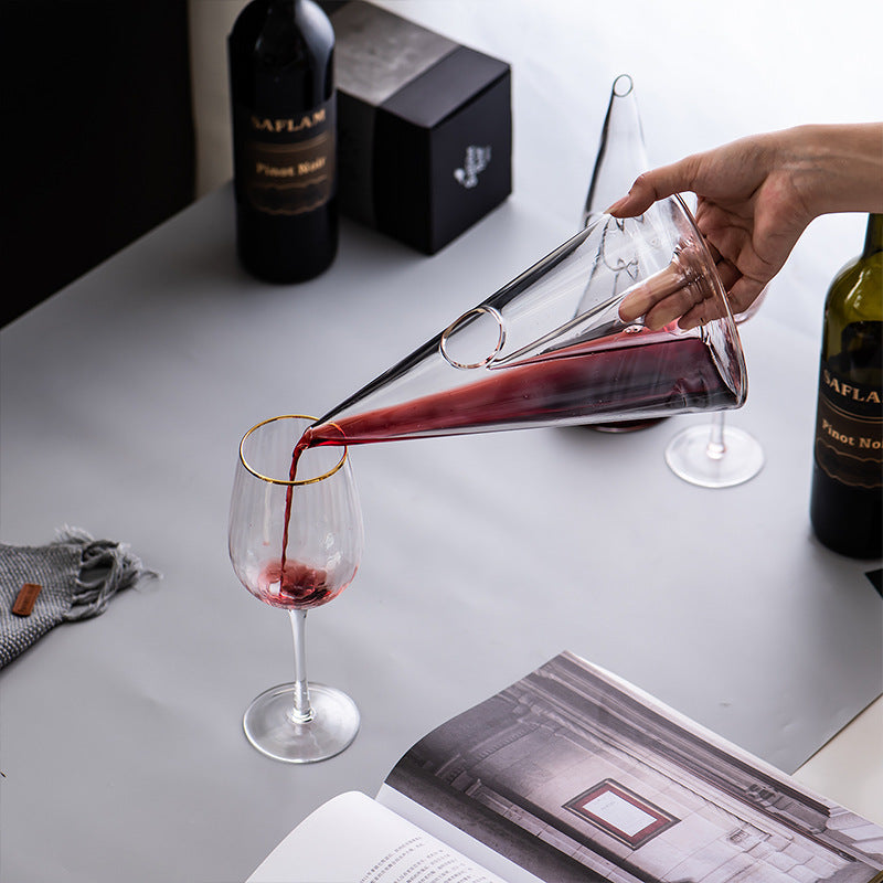 Elegant Waterfall Glass Decanter