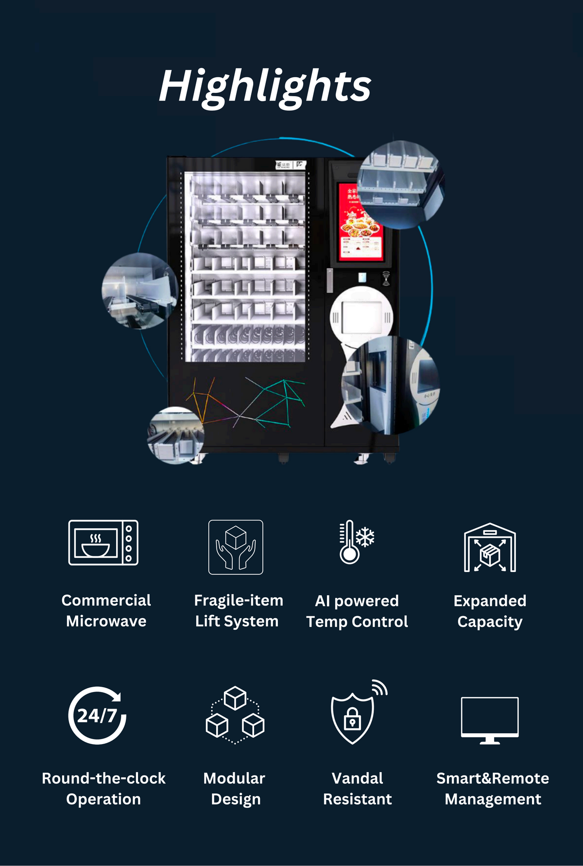 Automatic Hot Food Vending Machine — Cook & Serve