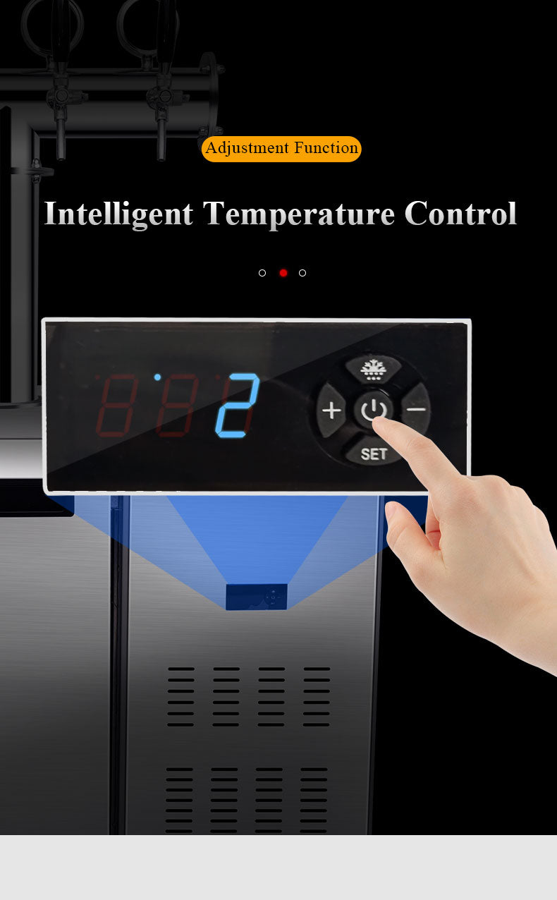 Commercial Draft Beer Dispenser — Air-Cooled Kegerator with Tap