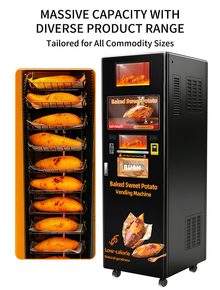 Smart Baked Potato Vending Machine — 21.5" Touchscreen, Cloud-Managed