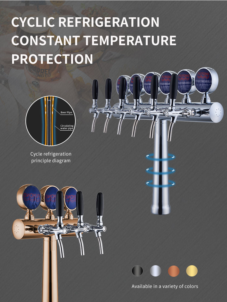 6-Tap Beer Tower Dispenser