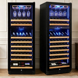 Dual-Zone Compressor Wine Cooler — 59-Bottle, Humidity Controlled