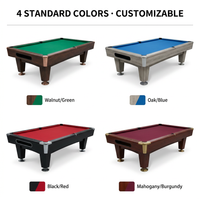 Vista previa de la imagen de Mesa de billar americano para bola 9 de madera maciza
