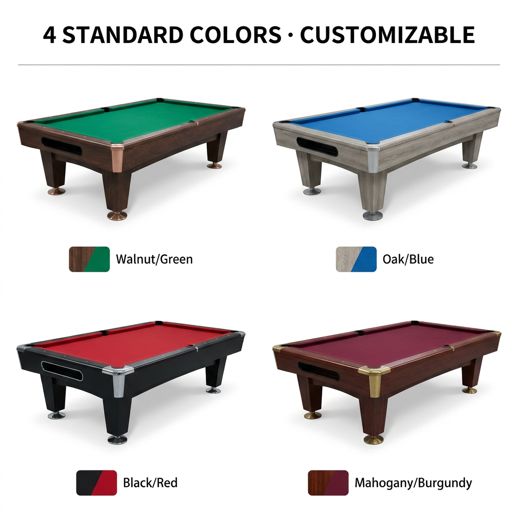 Mesa de billar americano para bola 9 de madera maciza