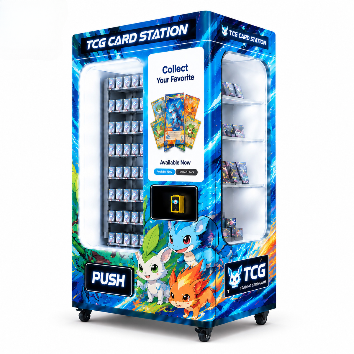 Умный вендинговый автомат для коллекционных карт TCG с картридером